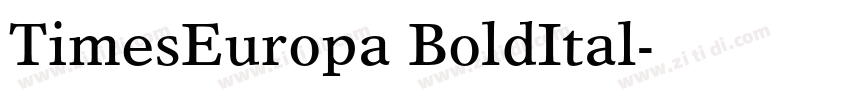 TimesEuropa BoldItal字体转换